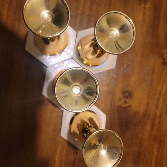 COPY - Amazing MCM retro vintage Silverplate Bologna Italy gold goblet - Picture 3 of 6